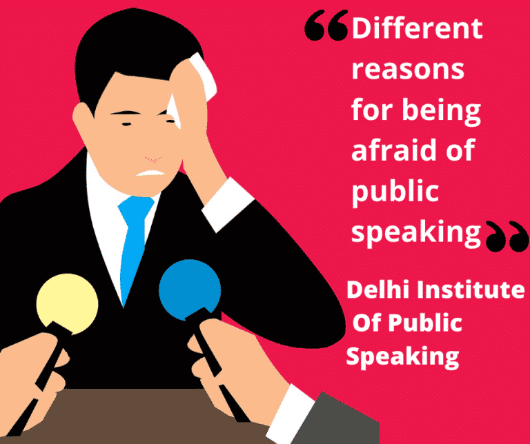 Different reasons for being afraid of public speaking